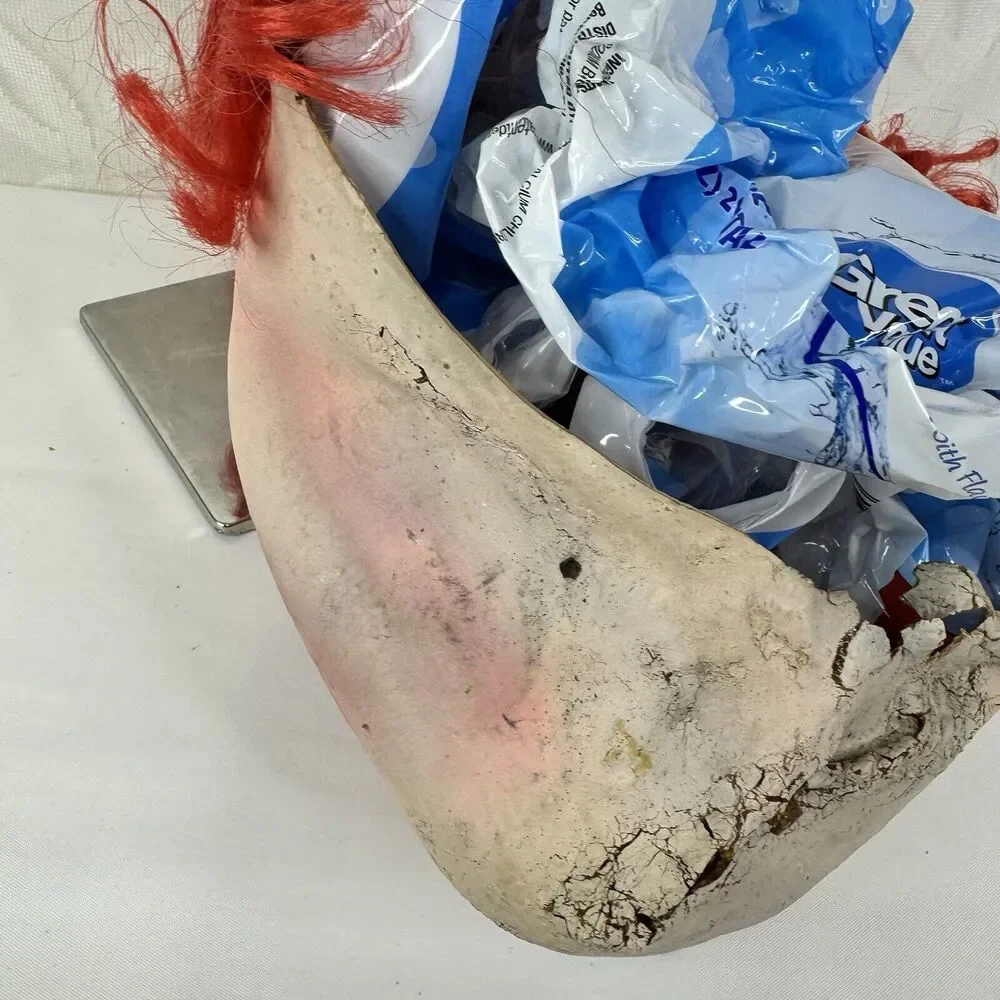 Topstone Woman With Red Hair & Curlers Rubber Mask Vintage‎ Has Holes And Tears
